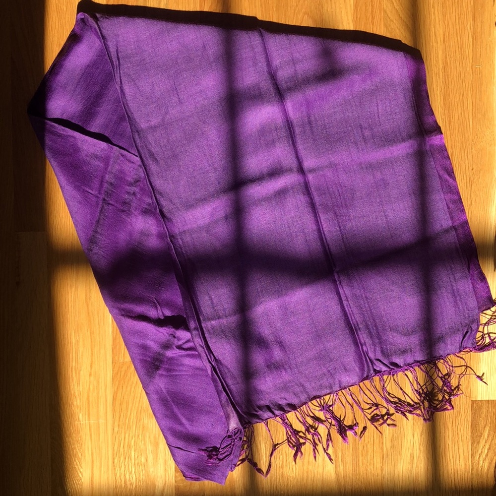 Eggplant Purple Silk Wrap